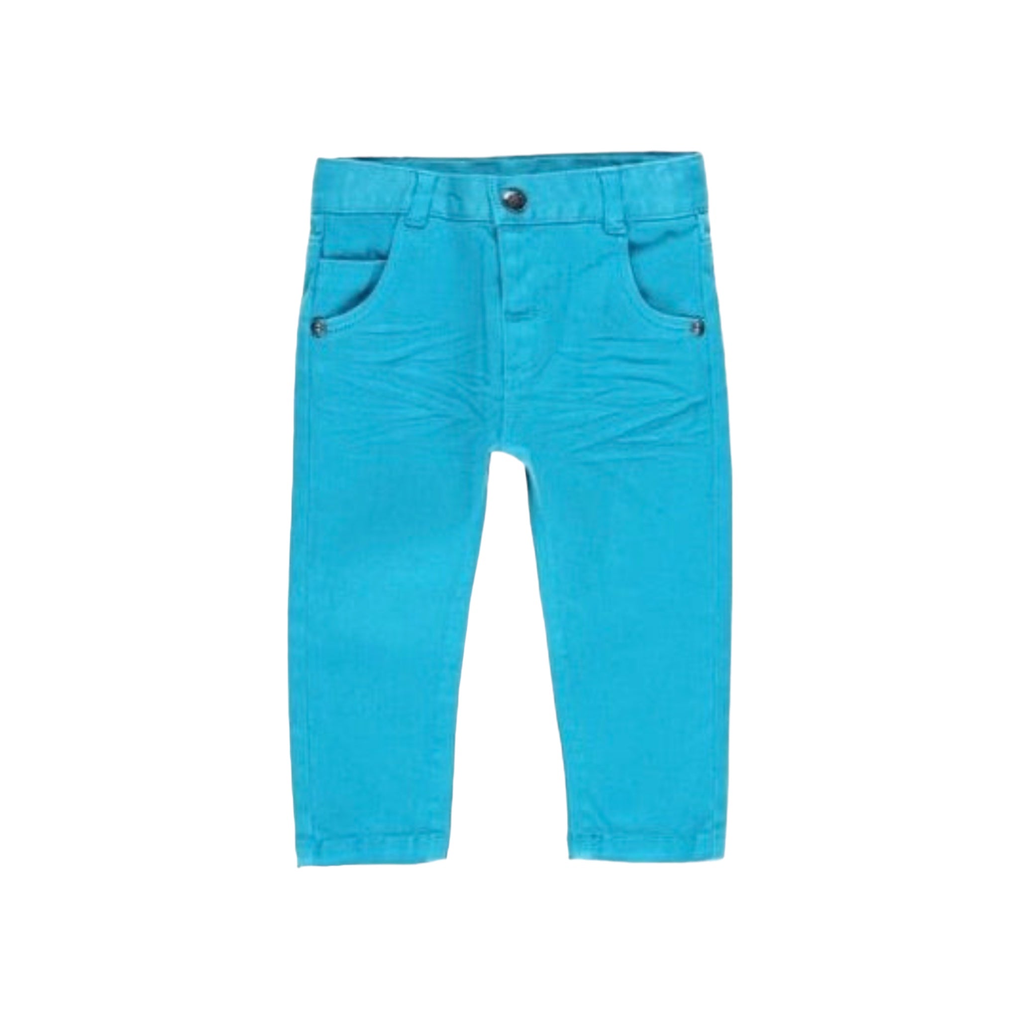 Pantalón sarga azul turquesa para bebé niño BOBOLI