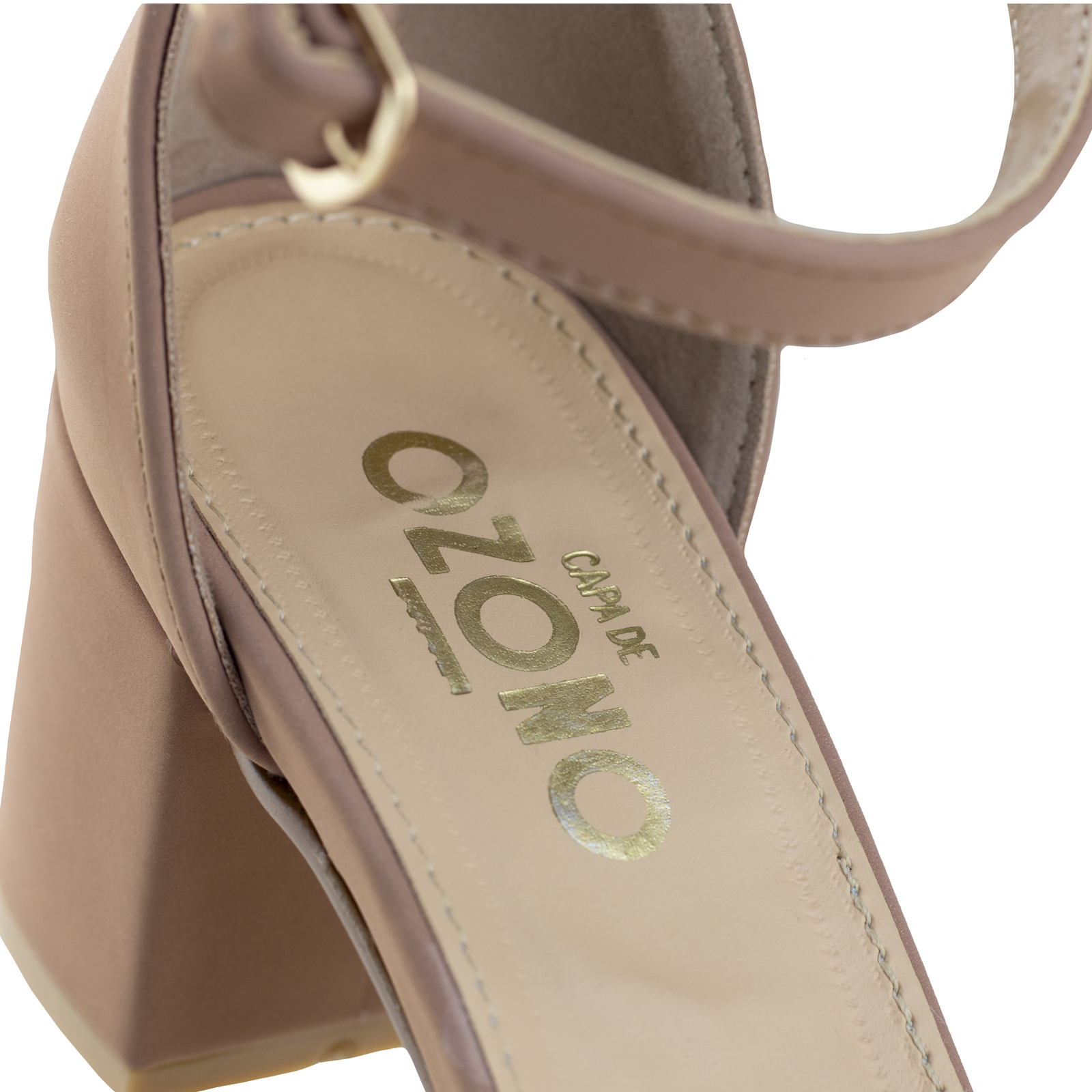 Sandalias Capa De Ozono Con Tacon Bajo 642202 Maquillaje Dama