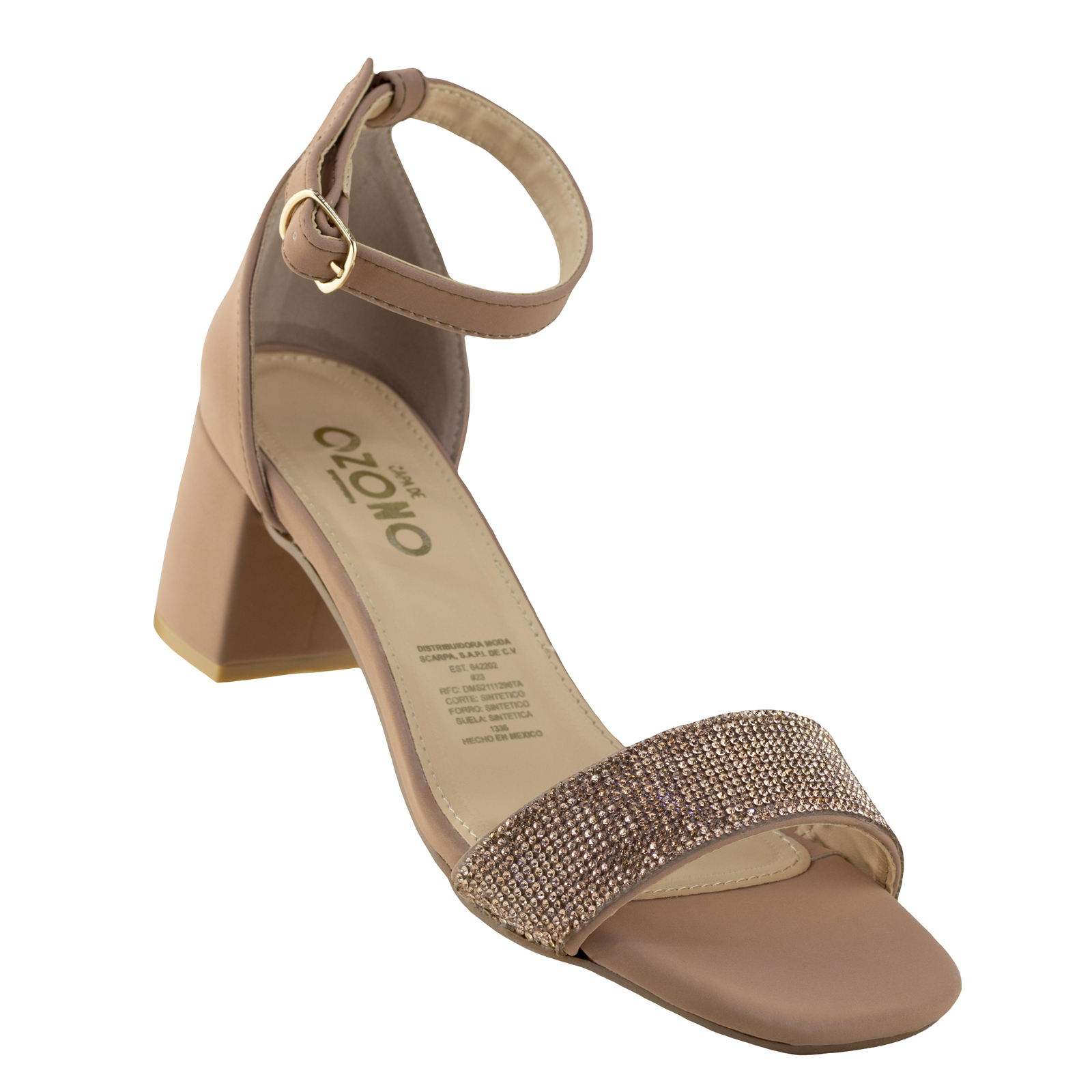 Sandalias Capa De Ozono Con Tacon Bajo 642202 Maquillaje Dama
