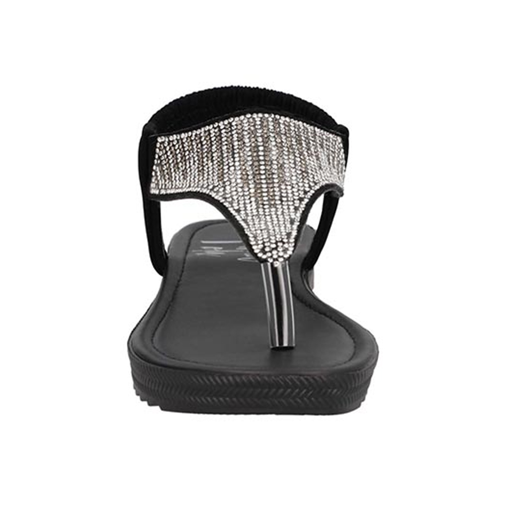 Sandalias Mama Lola 995 Mujer Huaraches Piso Ajuste Elastico Color Negro Talla 22 a 26 