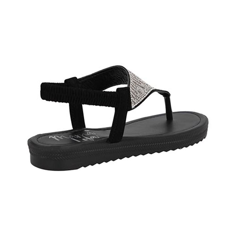 Sandalias Mama Lola 995 Mujer Huaraches Piso Ajuste Elastico Color Negro Talla 22 a 26 