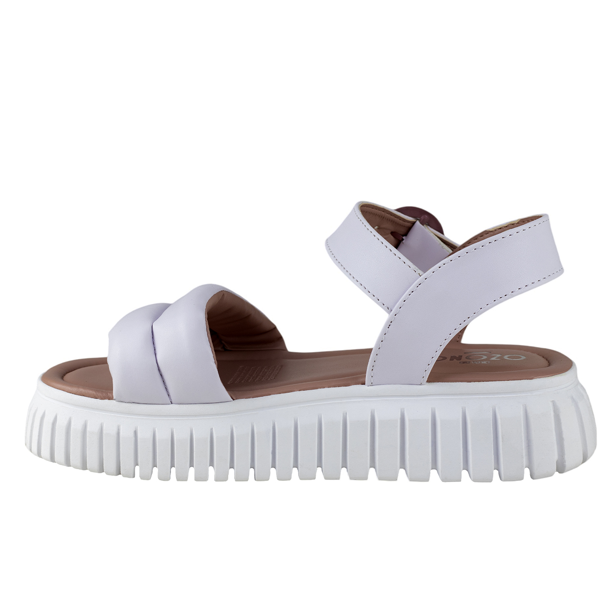 Sandalia Con Plataforma Capa De Ozono 634601 Blanco Para Mujer