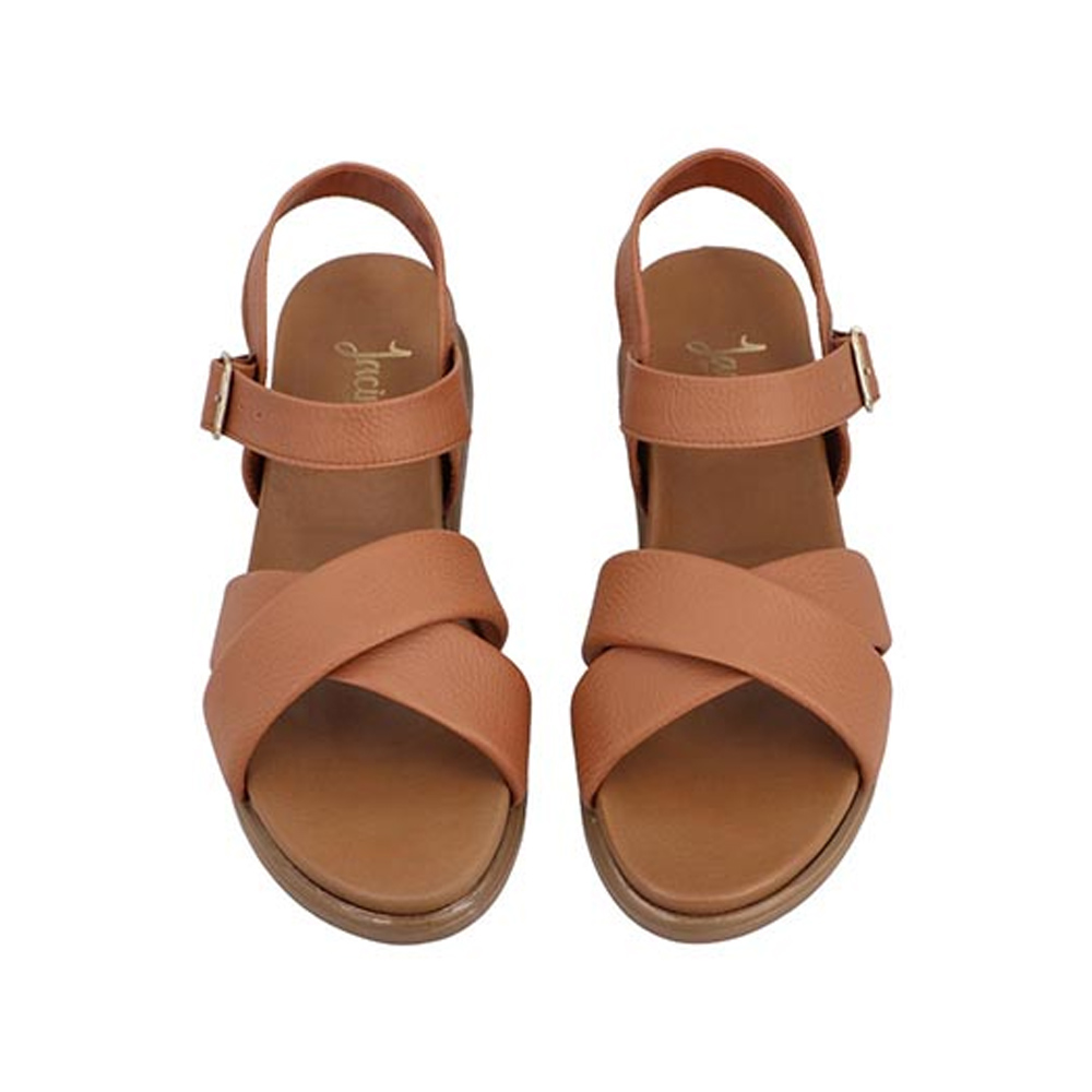 Sandalias Jacinta By Mama Lola 413 Huaraches Para Mujer Piso Color Camel Talla 22 a 27 