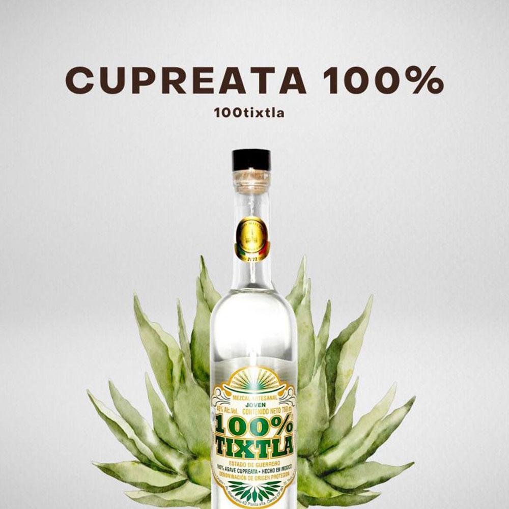 Mezcal 100% Tixtla Artesanal Cupreata Joven 750 ml.