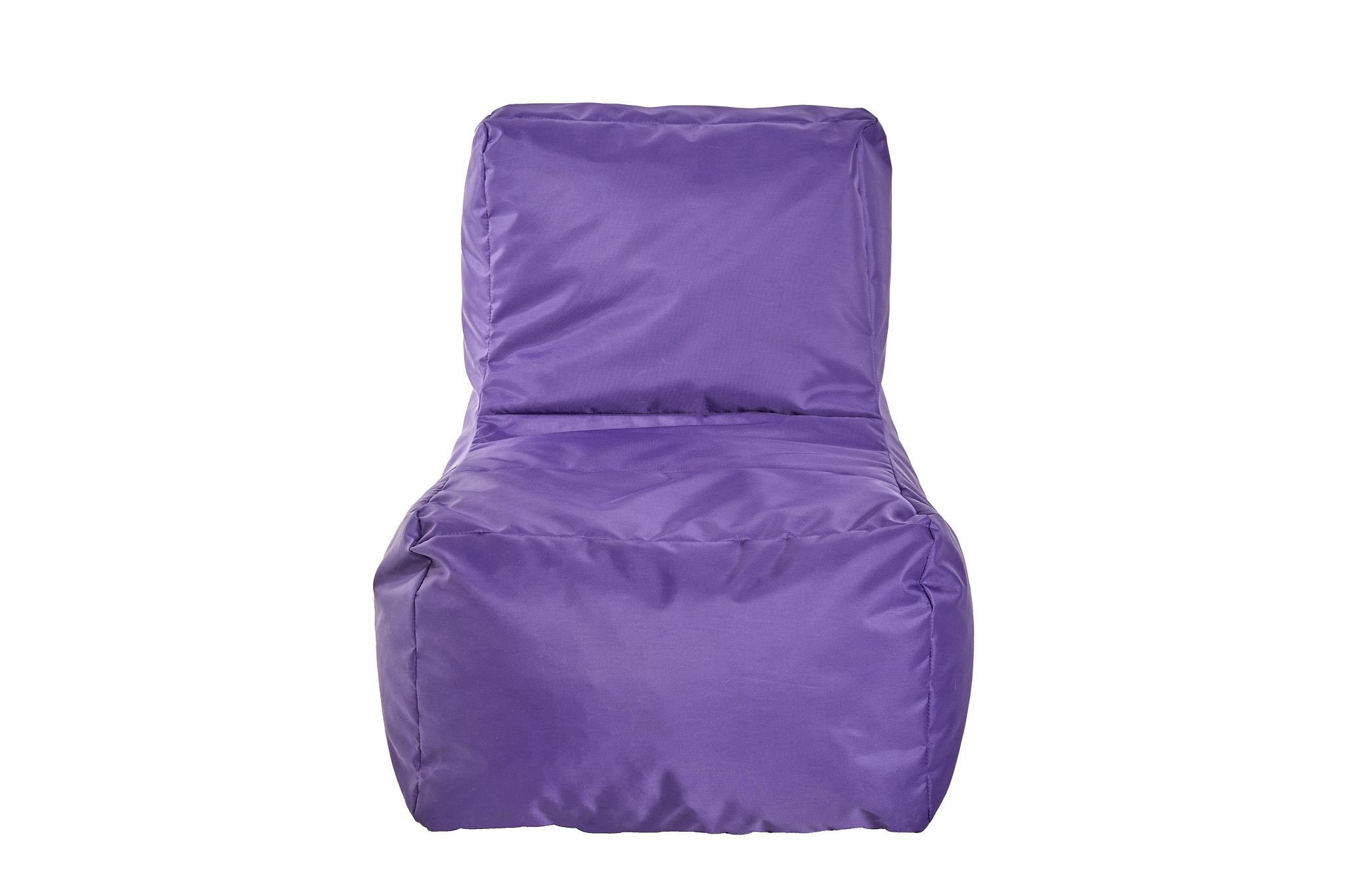 Puff Infantil para Interior y Exterior. Funda de Tela Poliéster Morado Impermeable y Relleno de Microperlas de Poliestireno