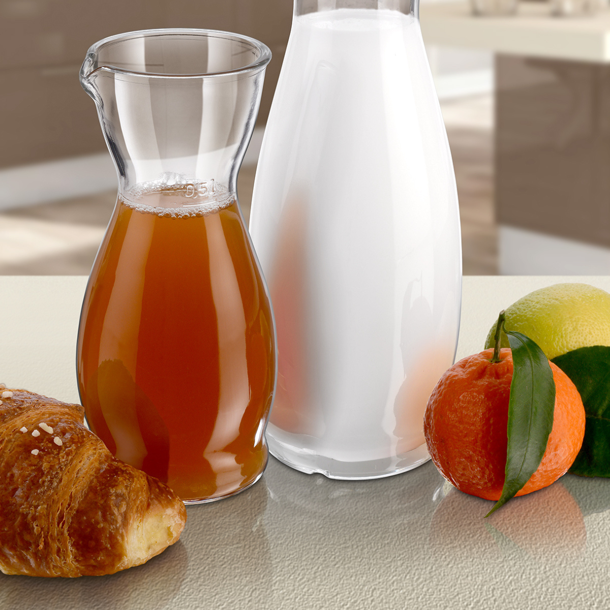 Indro Jarra De Vidrio De 500 Ml Tipo Garrafa