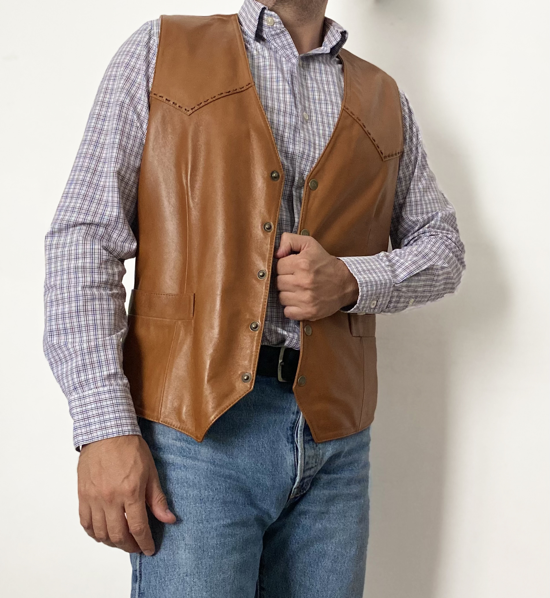 Chaleco de piel Modelo Ley
