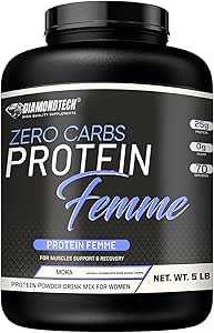 Proteína Femme mujer whey zero carbs 5lbs con Colágeno hidrolizado Diamondtech MOKA