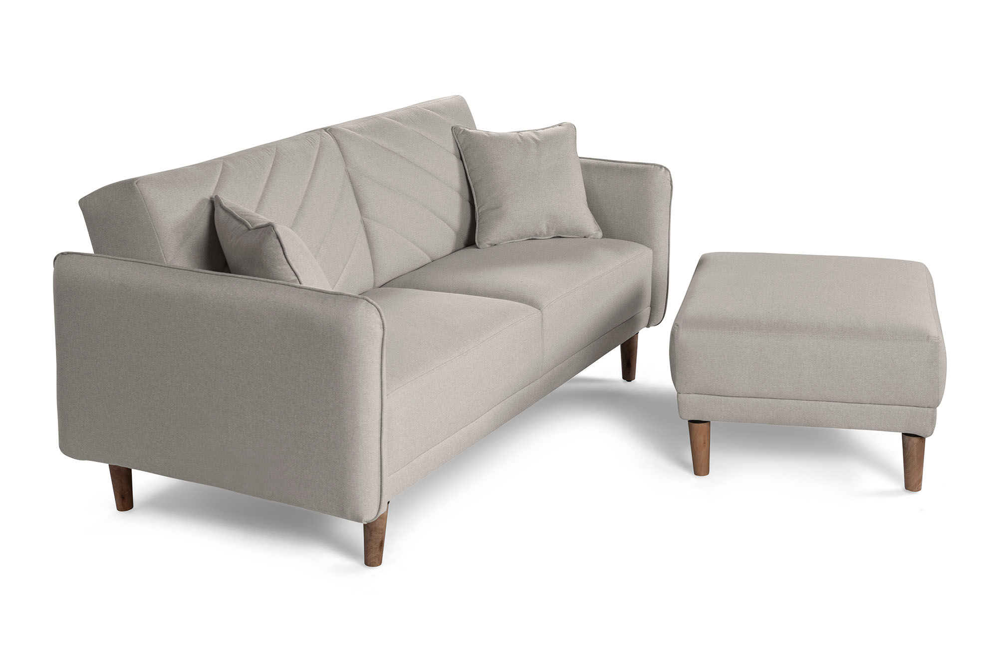 Sala Modular Ritz Gris Claro Makora Essentials de Lino Reversible