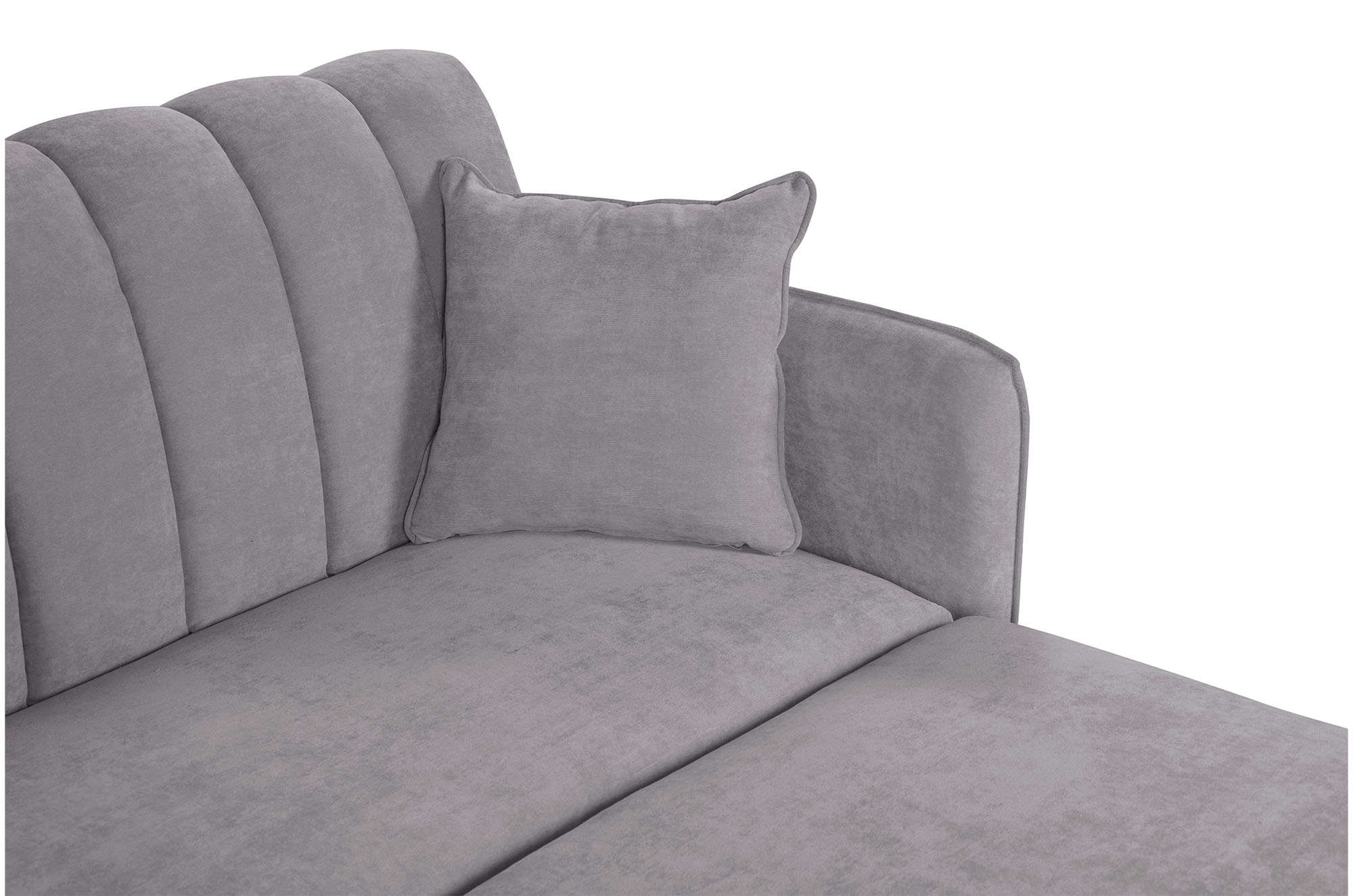 Sala Modular Avocata Gris Claro Makora Essentials de velvet reversible