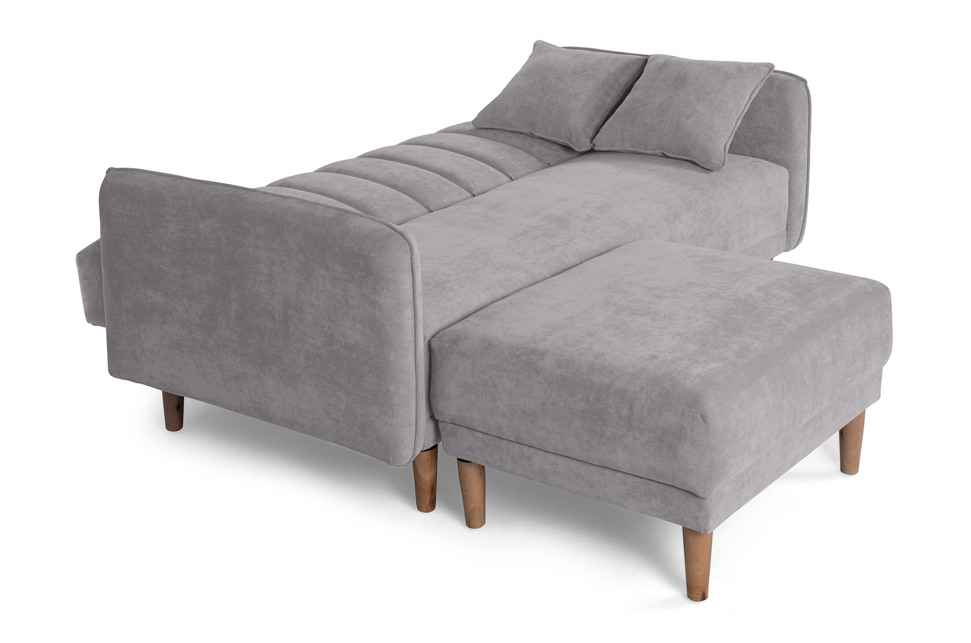 Sala Modular Avocata Gris Claro Makora Essentials de velvet reversible