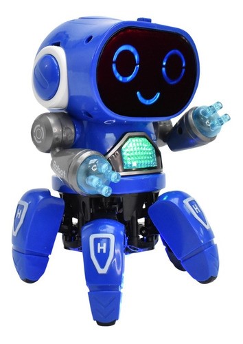 Juguete Robot Bailarín Con Luces Y Sonido AZUL REY