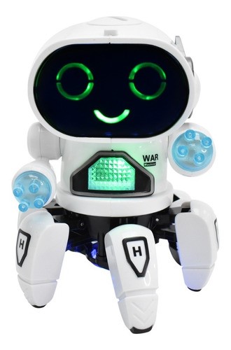 Juguete Robot Bailarín Con Luces Y Sonido BLANCO