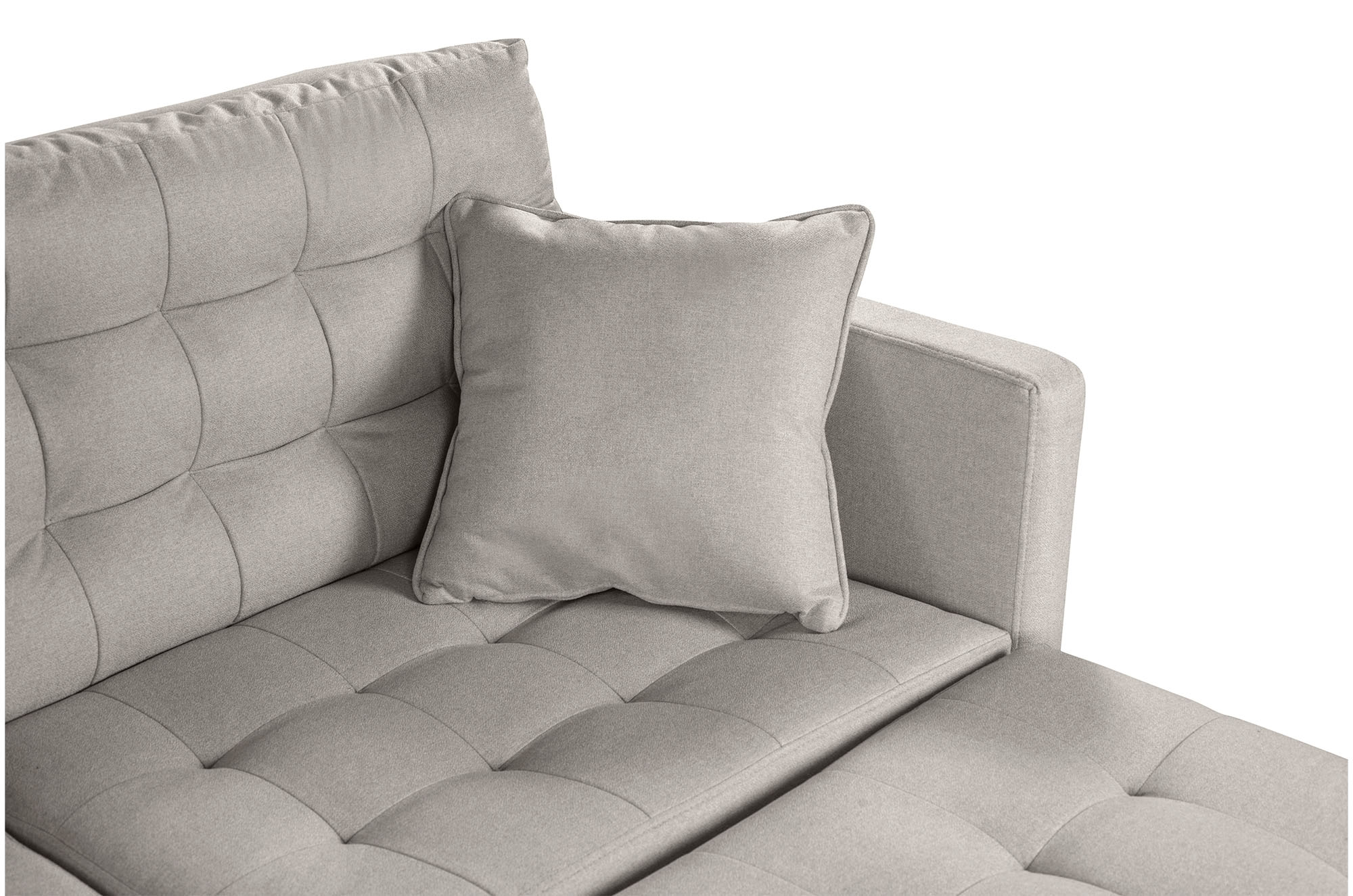 Sala Modular Jerome Gris Claro Makora Essentials de lino Reversible