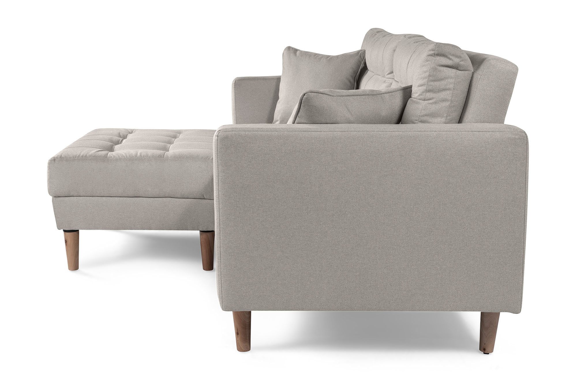 Sala Modular Jerome Gris Claro Makora Essentials de lino Reversible