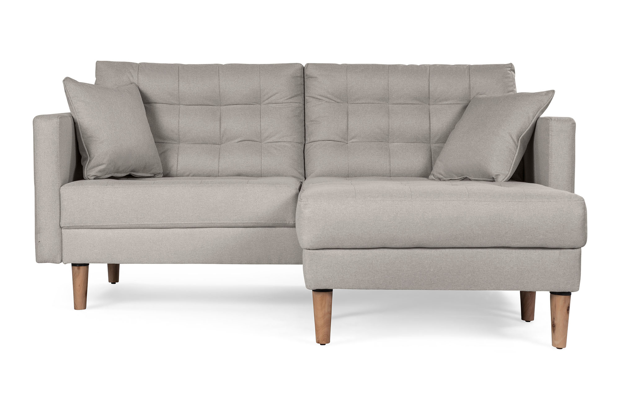 Sala Modular Jerome Gris Claro Makora Essentials de lino Reversible