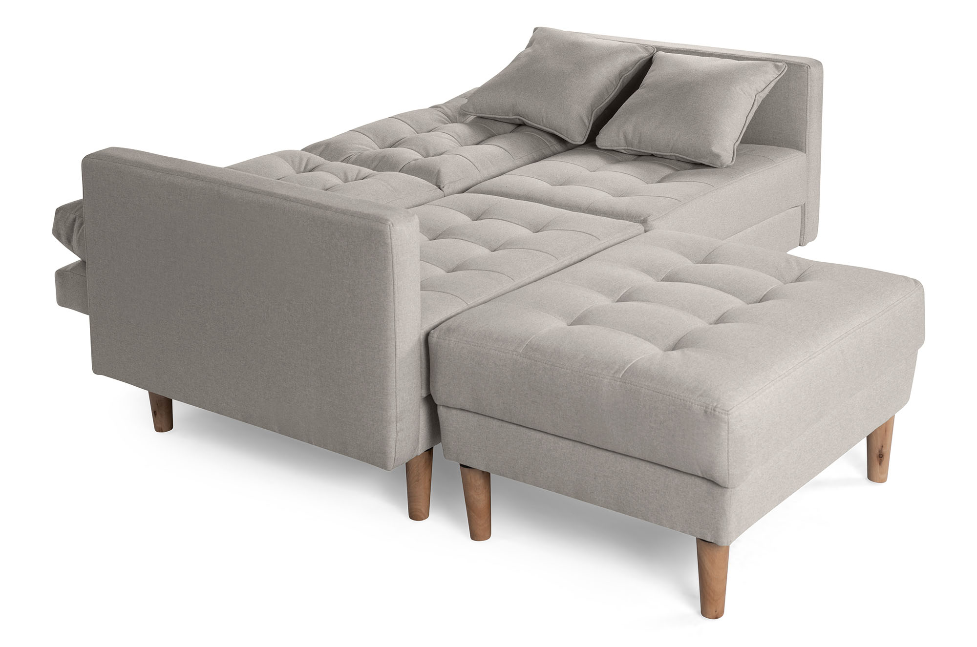 Sala Modular Jerome Gris Claro Makora Essentials de lino Reversible