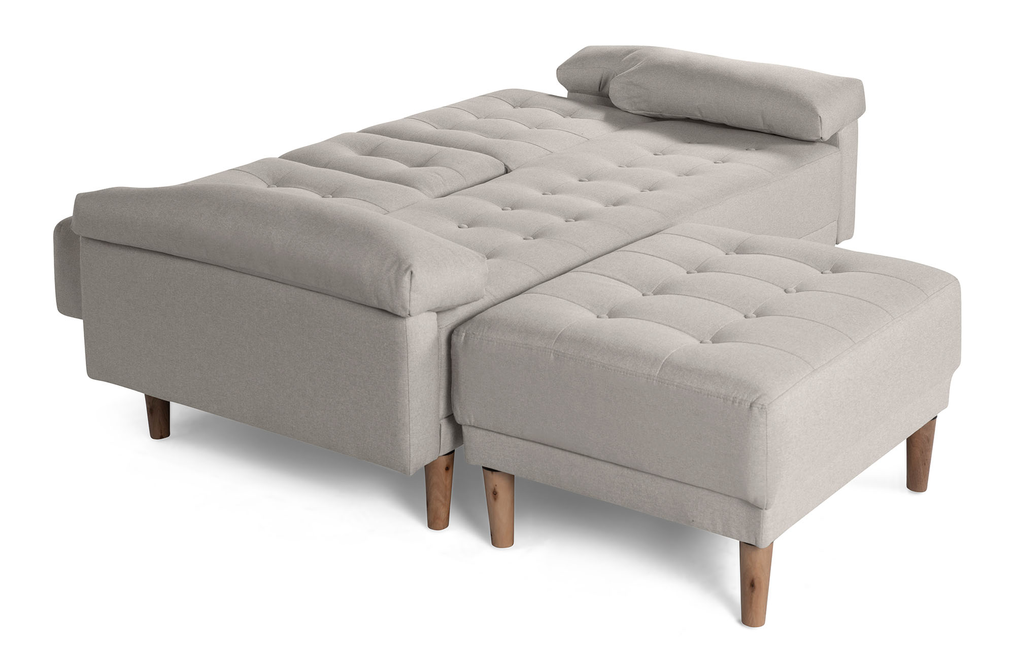Sala Modular Praia Gris Claro Makora Essentials de lino reversible