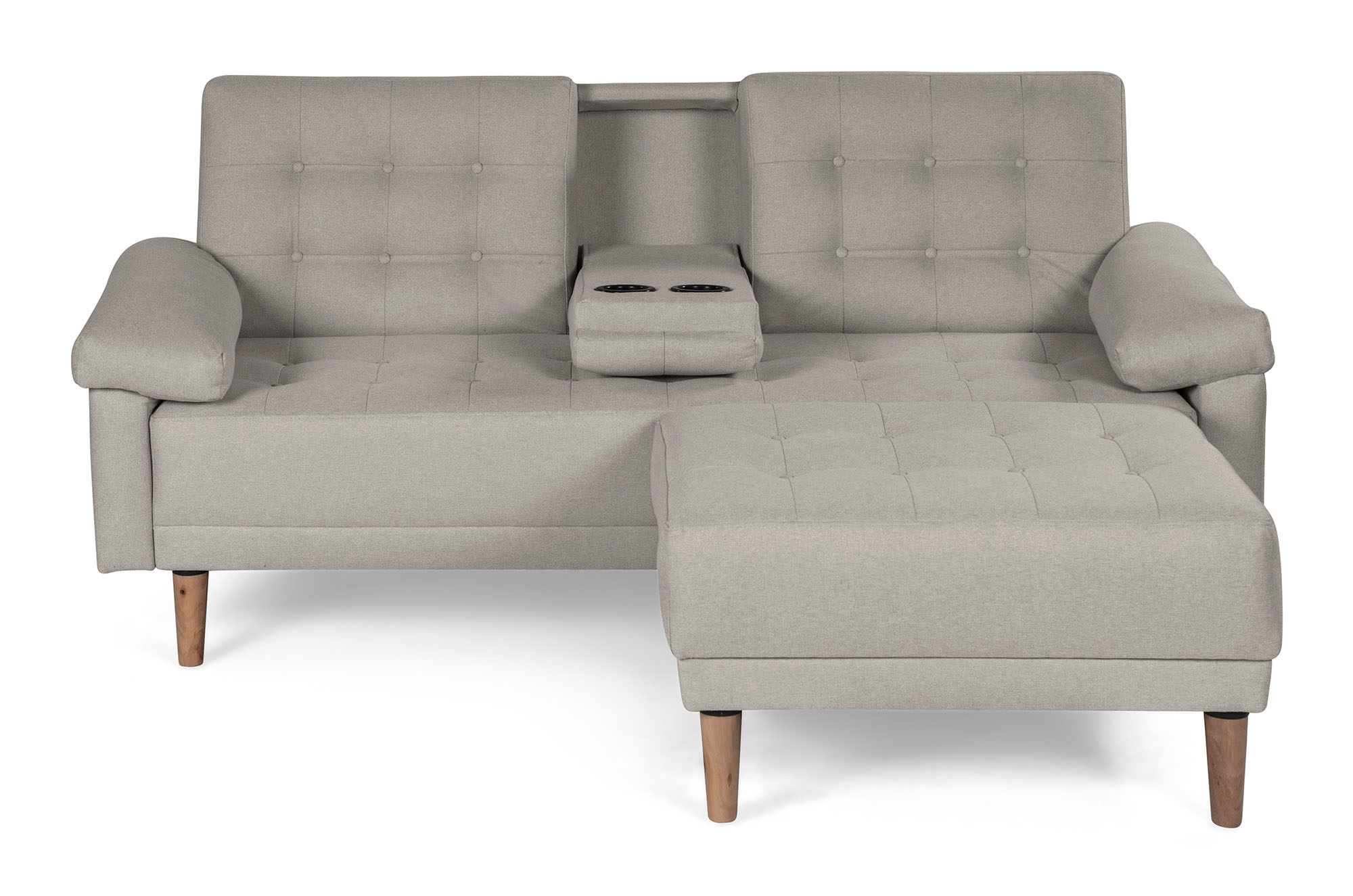 Sala Modular Praia Gris Claro Makora Essentials de lino reversible