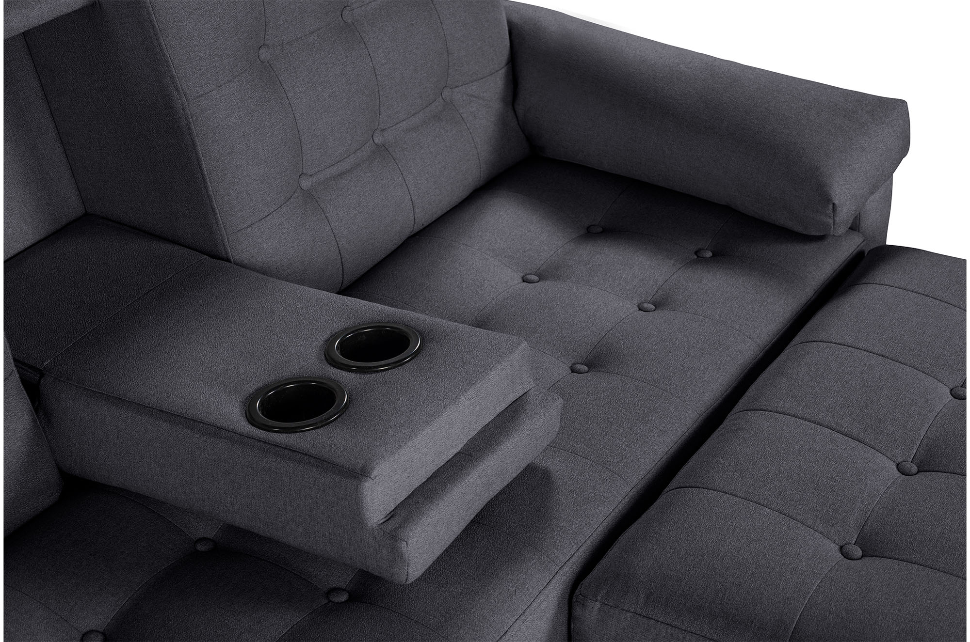 Sala Modular Praia Gris Oxford Makora Essentials de lino reversible