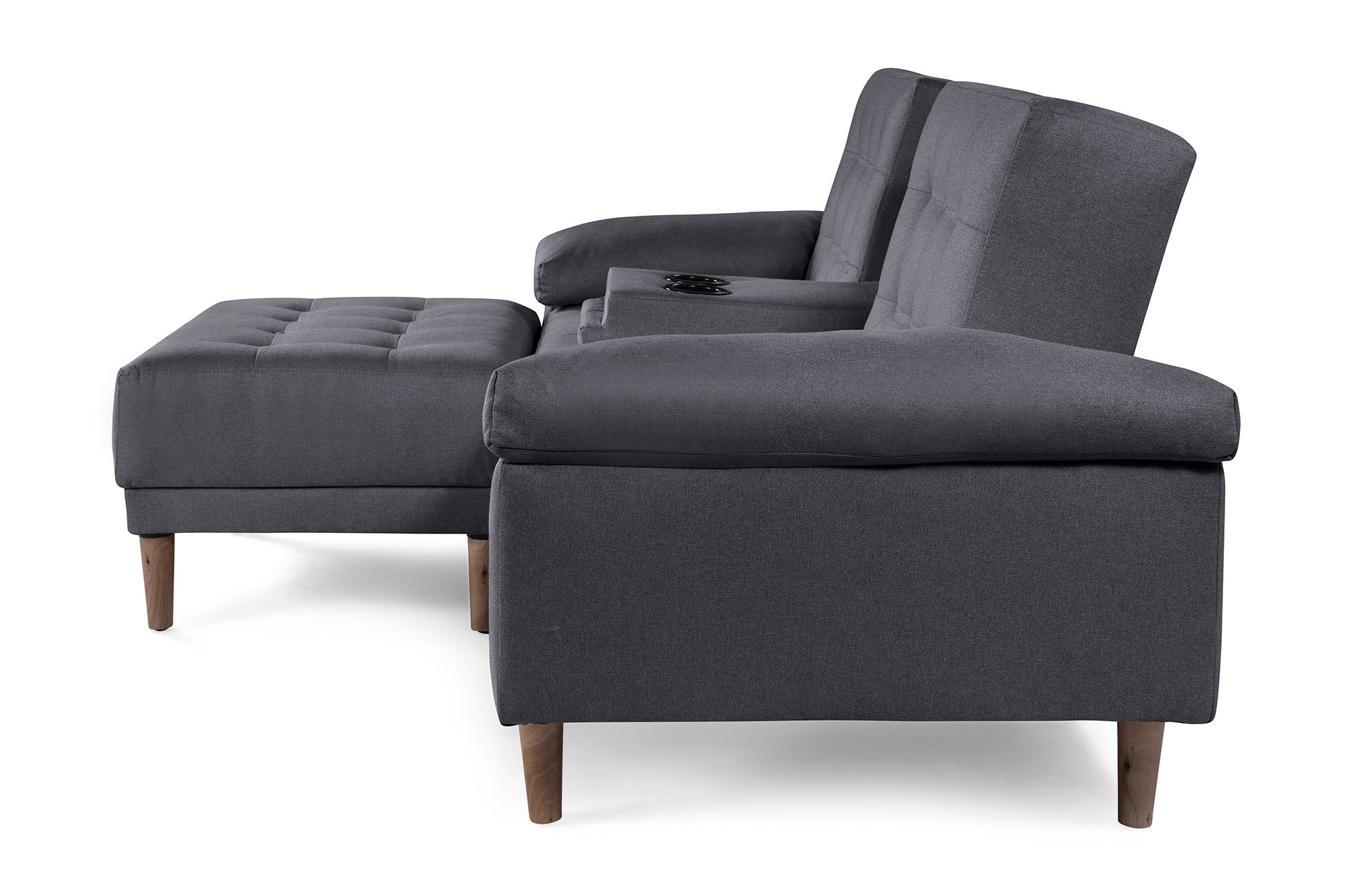 Sala Modular Praia Gris Oxford Makora Essentials de lino reversible