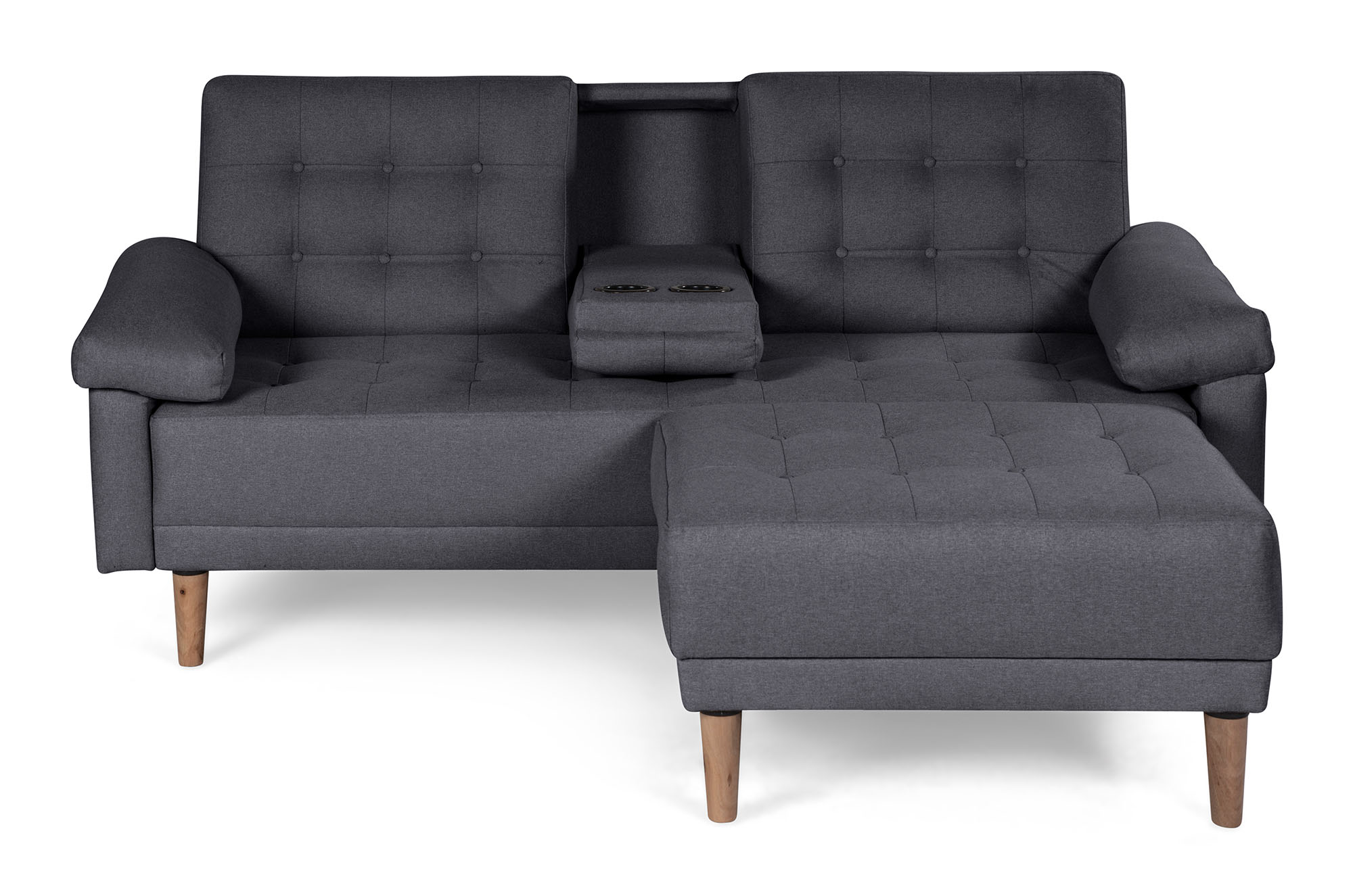 Sala Modular Praia Gris Oxford Makora Essentials de lino reversible