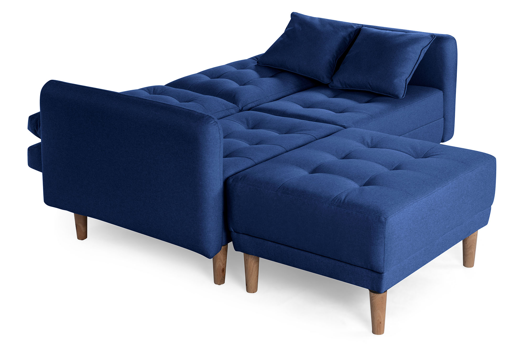 Sala Modular Cinnamon Azul Makora Essentials de lino reversible