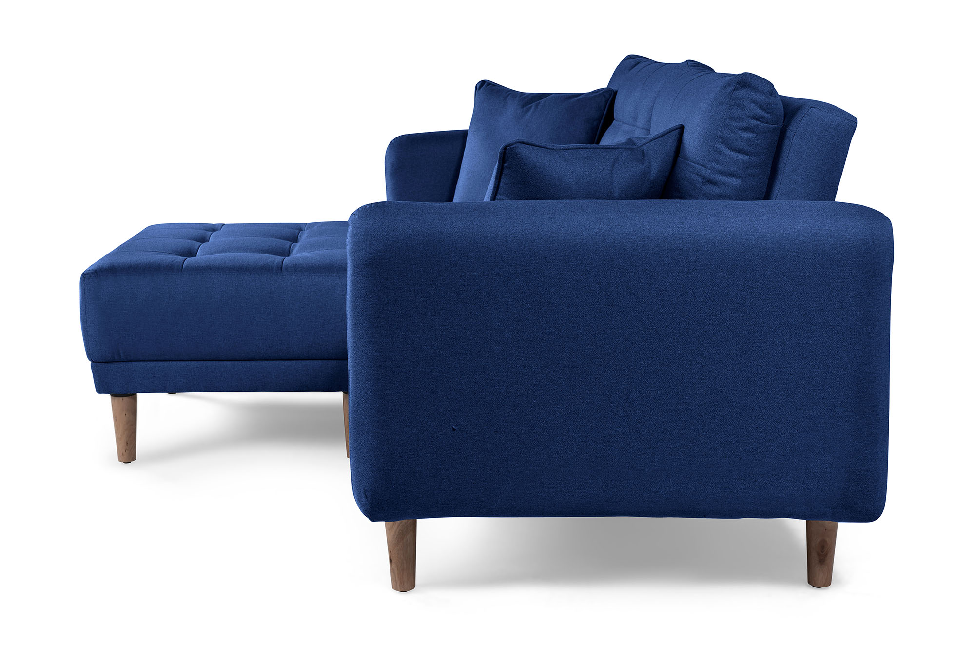 Sala Modular Cinnamon Azul Makora Essentials de lino reversible
