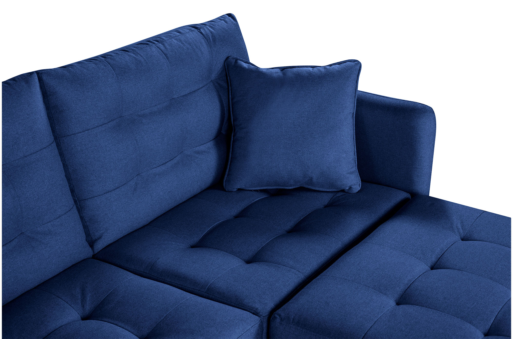 Sala Modular Cinnamon Azul Makora Essentials de lino reversible