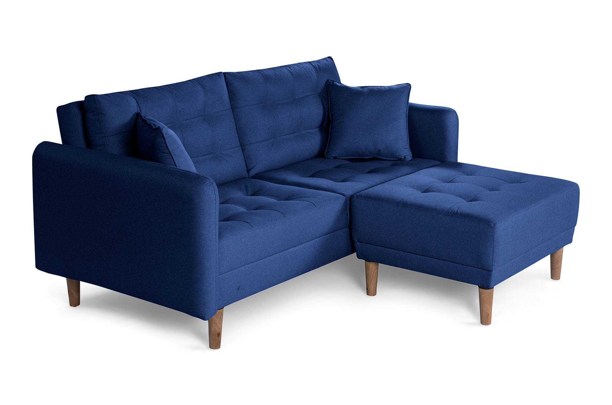 Sala Modular Cinnamon Azul Makora Essentials de lino reversible