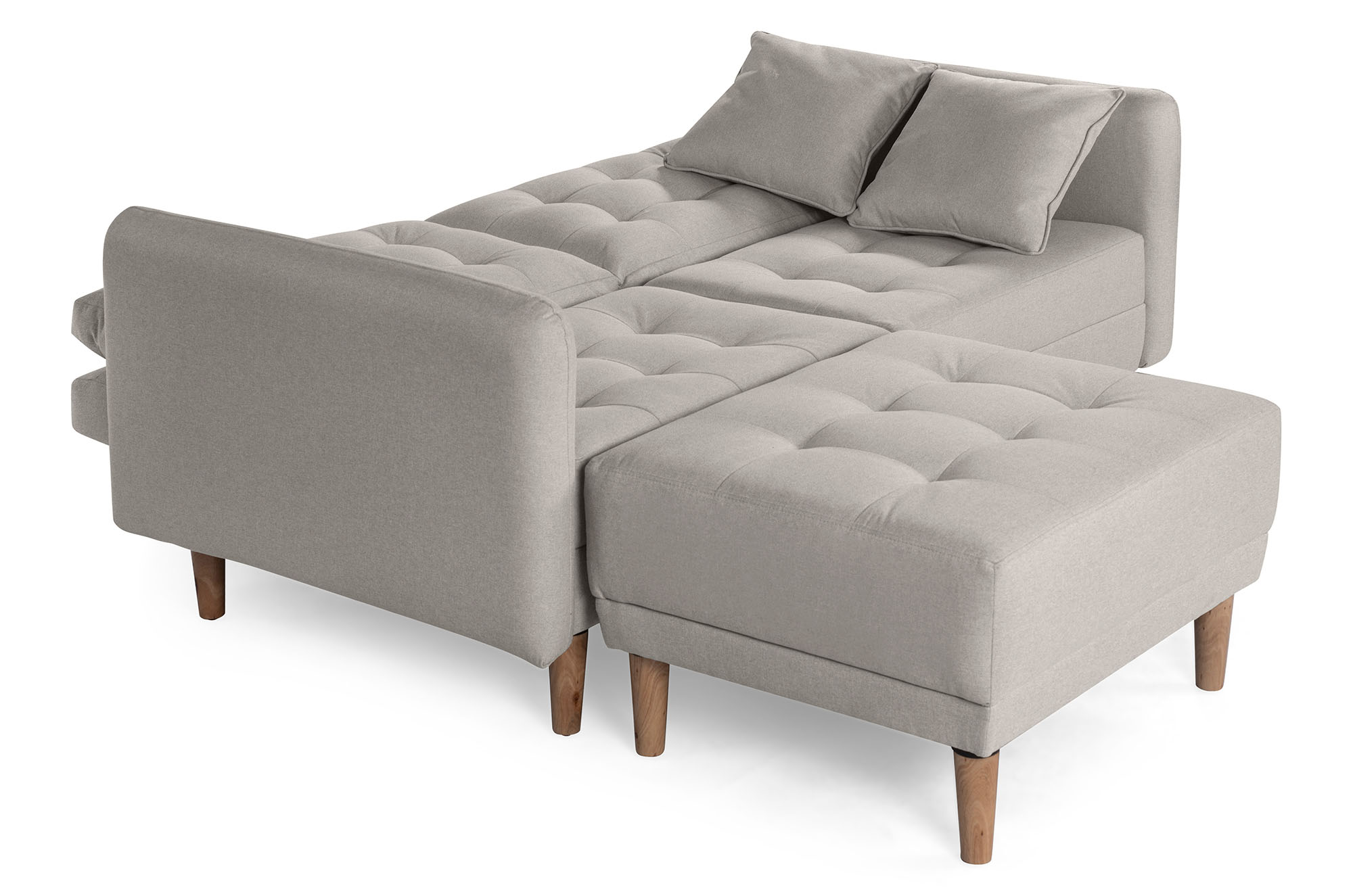Sala Modular Cinnamon Gris Claro Makora Essentials de lino reversible
