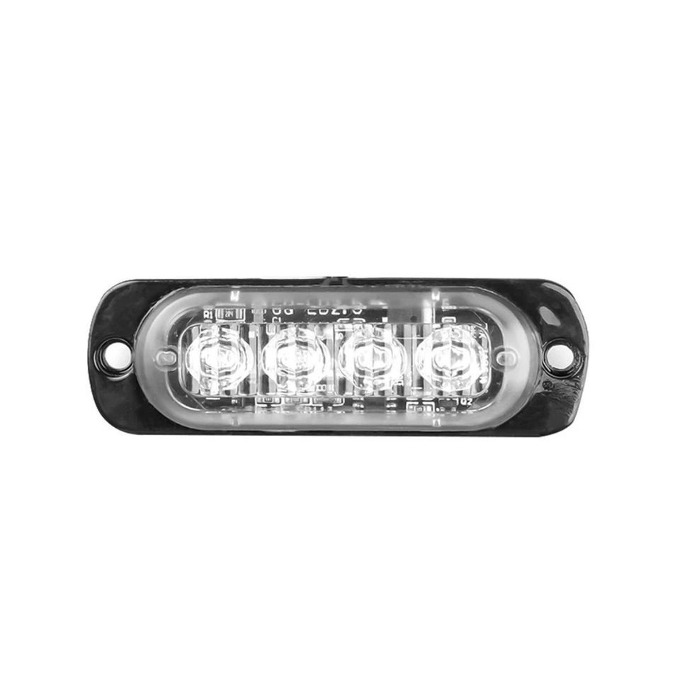Luz estroboscópica roja advertencia coche camión moto barra de luz intermitente 12V 4 Led auto.