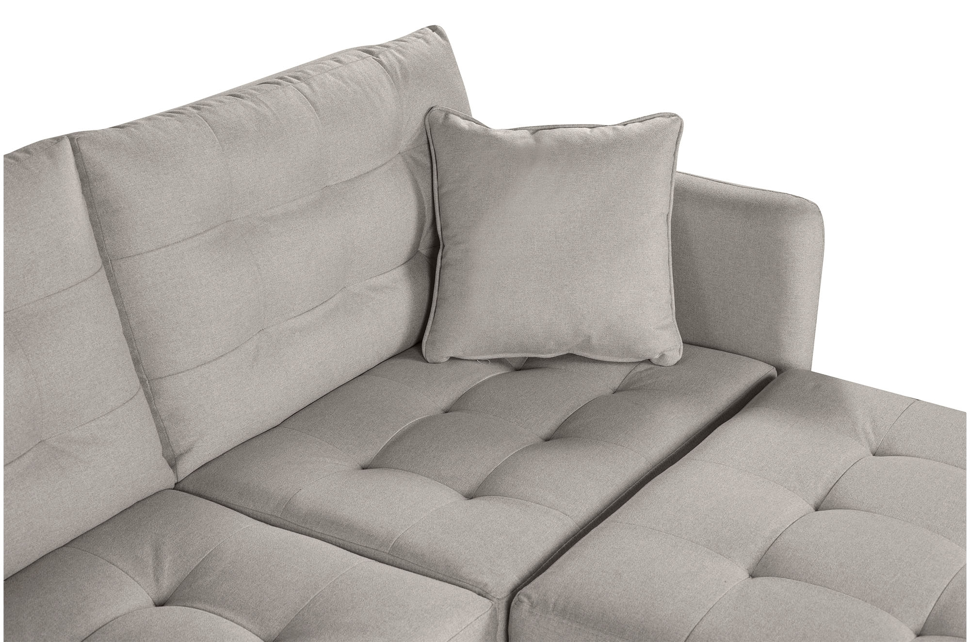 Sala Modular Cinnamon Gris Claro Makora Essentials de lino reversible