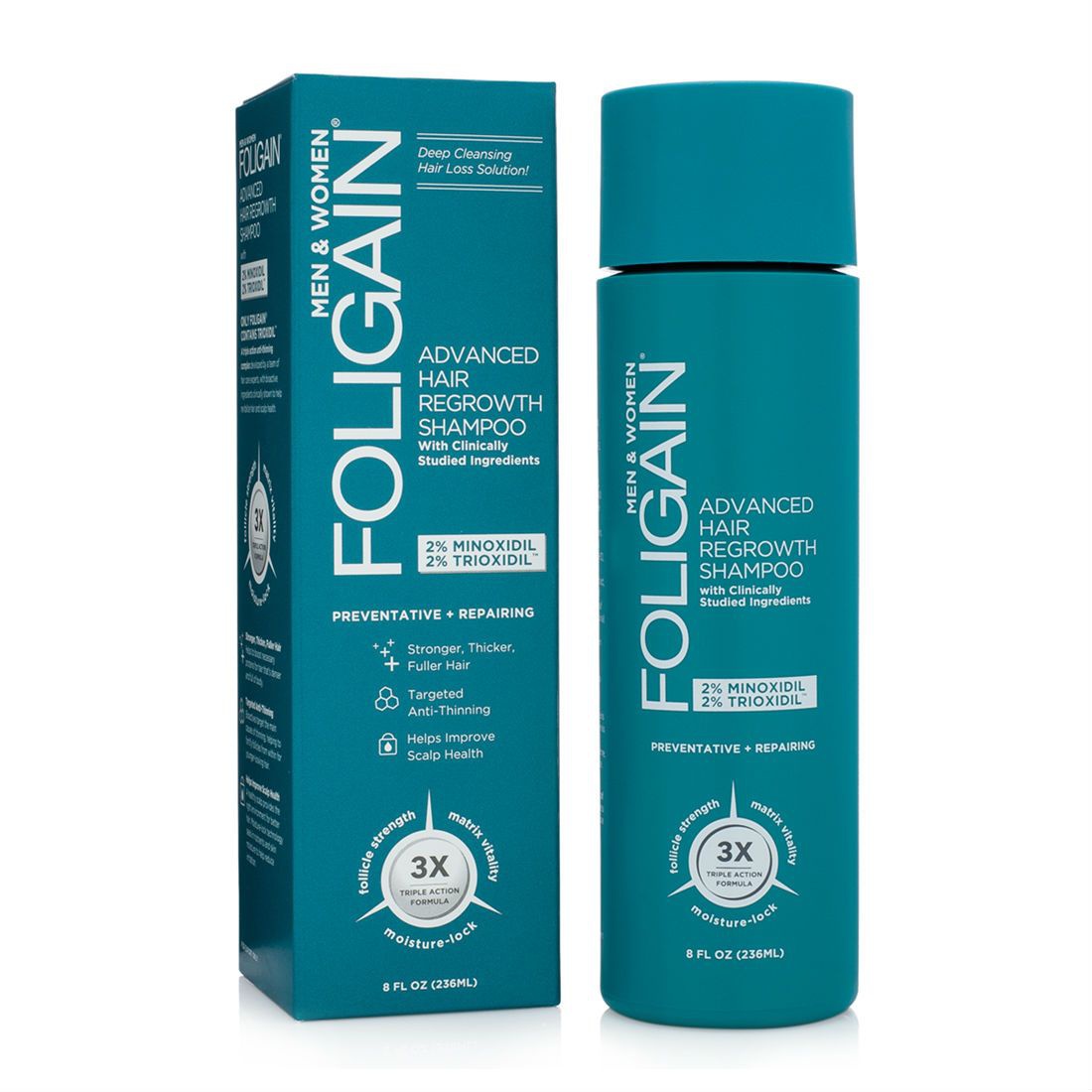 FOLIGAIN ADVANCED SHAMPOO PARA EL RECRECIMINETO DEL CABELLO 
