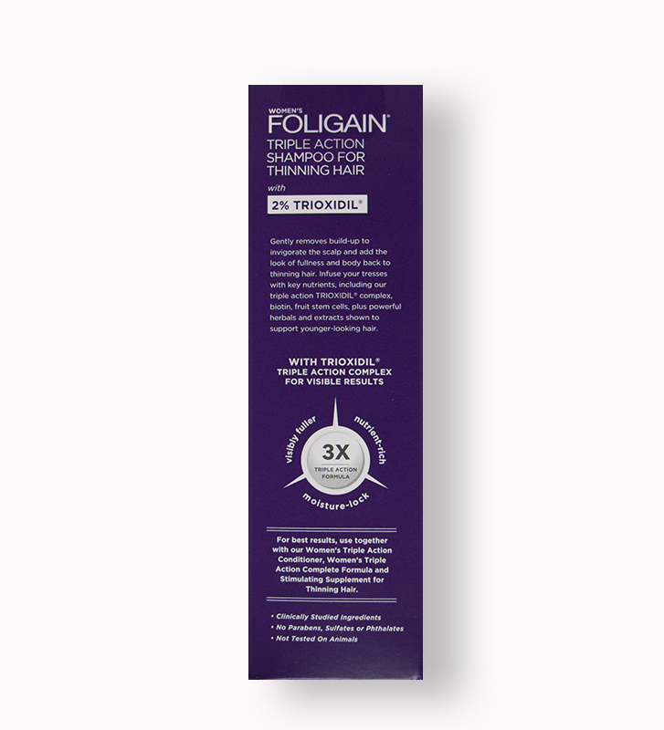 Foligain Shampoo con 2% Trioxidil para Cabello más Denso y fuerte para Mujeres