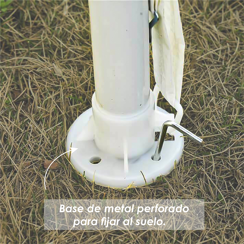 Ilios Innova Toldo plegable para exteriores 3x6 m Toldo con estructura Techo Lona Impermeable Laterales Puertas y Ventanas Fácil de Montar con Materiales resistentes