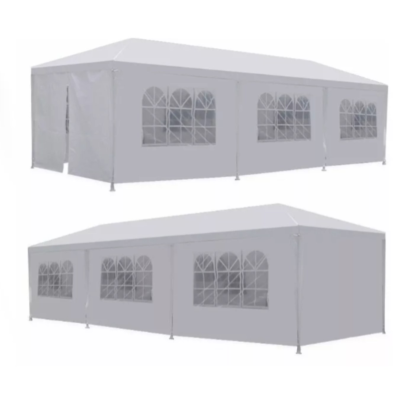 Ilios Innova Toldo plegable para exteriores 3x9 m Toldo con estructura Techo Lona Impermeable Laterales Puertas y Ventanas Fácil de Montar con Materiales resistentes y de A. Recomendado para Eventos al aire libre. 