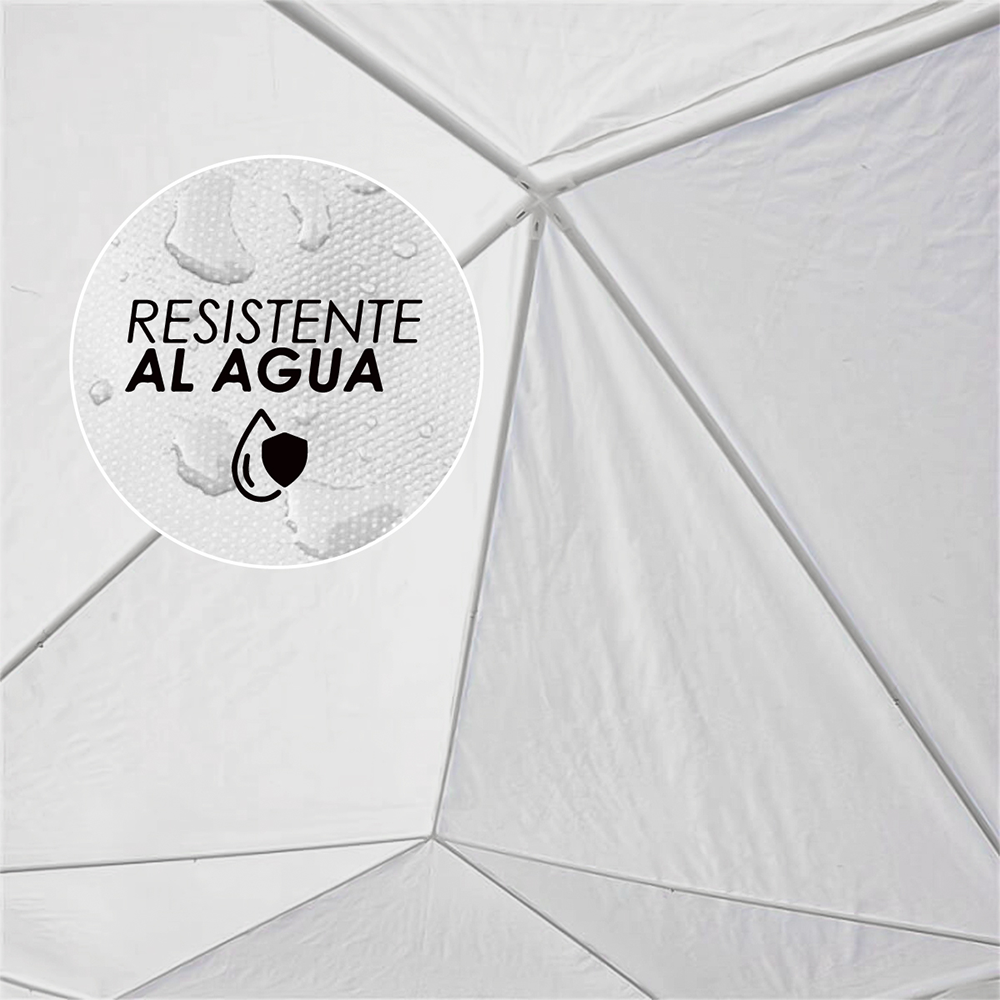 Ilios Innova Toldo plegable para exteriores 3x6 m Toldo con estructura Techo Lona Impermeable Laterales Puertas y Ventanas Fácil de Montar con Materiales resistentes