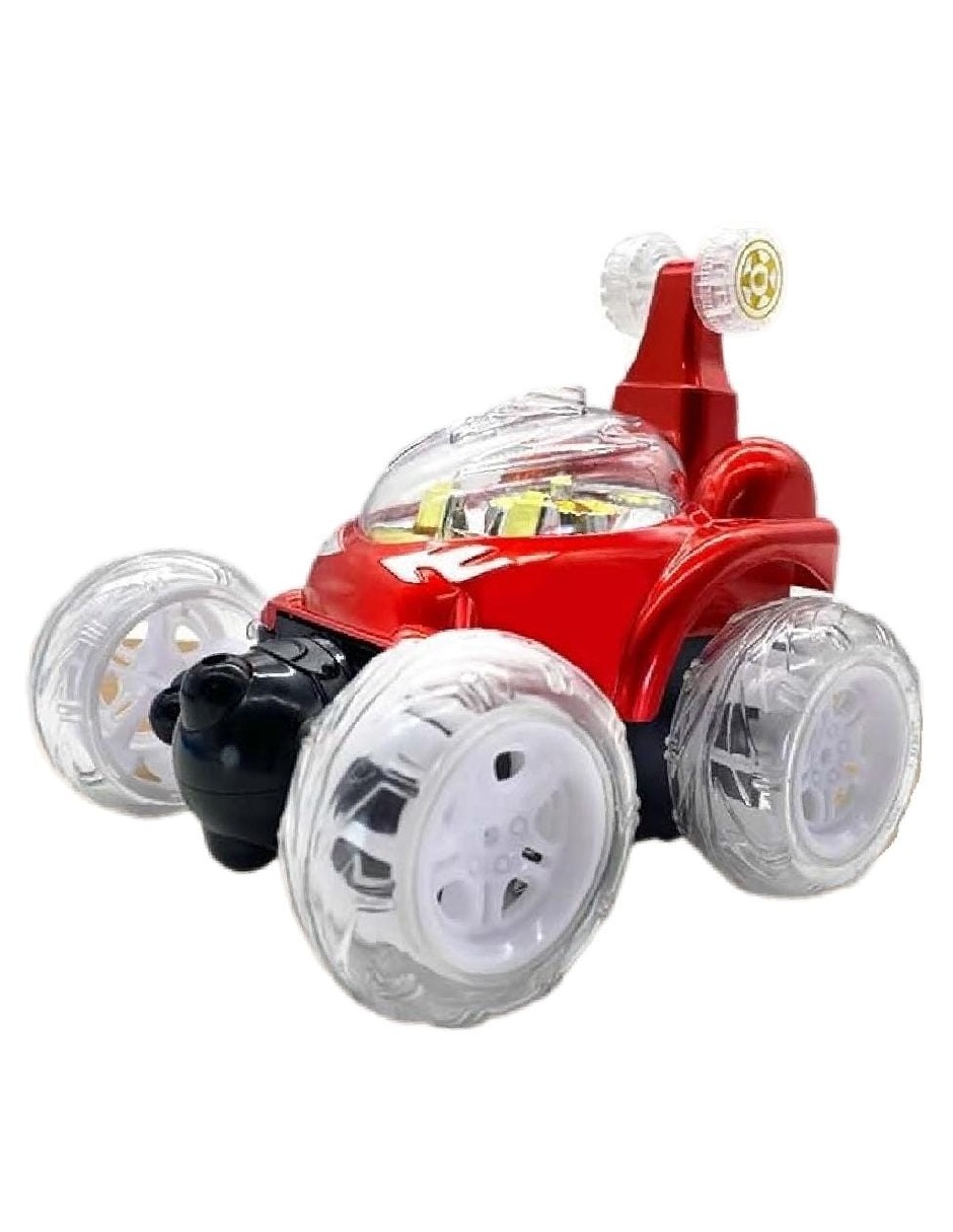 Carro R/c Stunt Car Bailarín Acrobacias Luces Y Música 360° Rojo.