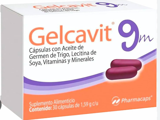 Gelcavit 9 Meses, 1,59g c/u con 30 Cápsulas (2 cajas) 