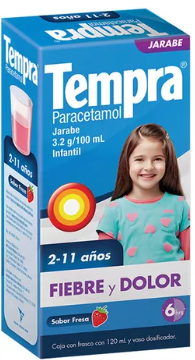 Tempra Infantil, Paracetamol, Jarabe 120 ml 