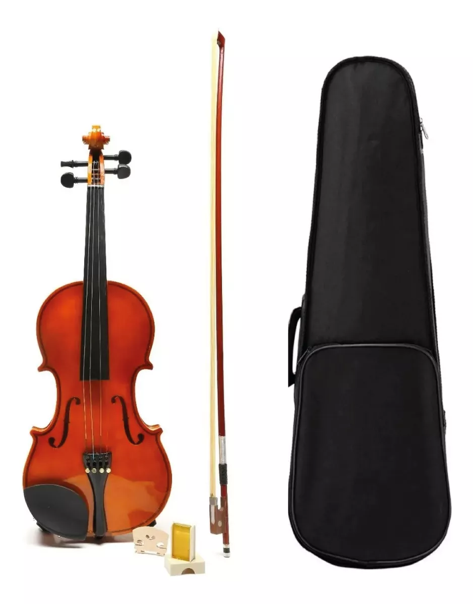 Violin Acustico 4/4 Profesional Madera Fina Cafe con Estuche Brea