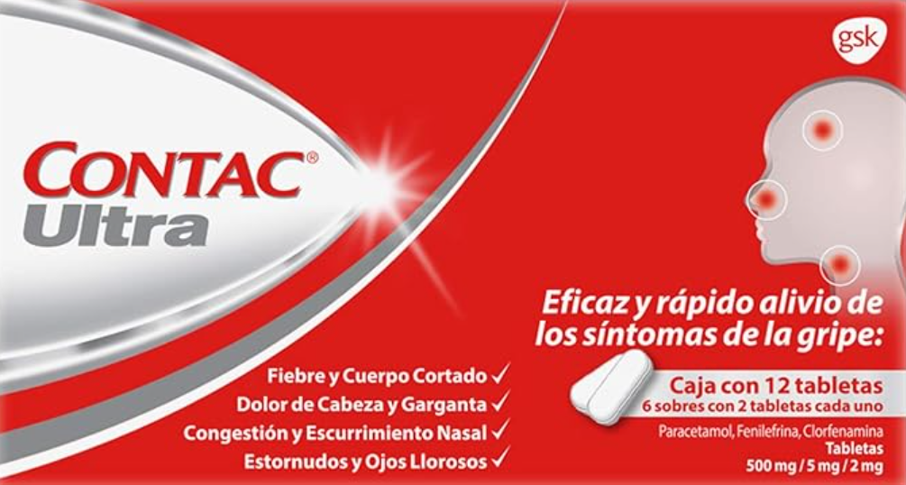 CAJA CONTAC ULTRA 12 tabletas