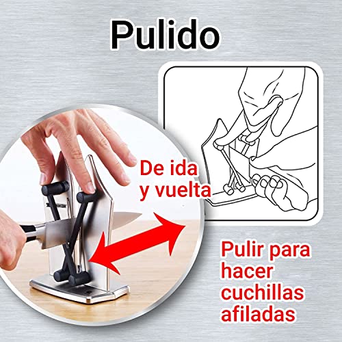 Afilador de Cuchillos Profesional Bavarian Edge Tv Ofertas Manual, Afila, Accesorio de Cocina, Afilador Manual de Cocina para cualquier tipo de Cuchillos