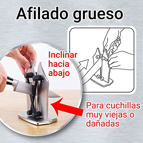 Afilador de Cuchillos Profesional Bavarian Edge Tv Ofertas Manual, Afila, Accesorio de Cocina, Afilador Manual de Cocina para cualquier tipo de Cuchillos