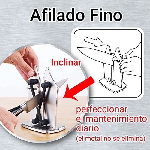 Afilador de Cuchillos Profesional Bavarian Edge Tv Ofertas Manual, Afila, Accesorio de Cocina, Afilador Manual de Cocina para cualquier tipo de Cuchillos