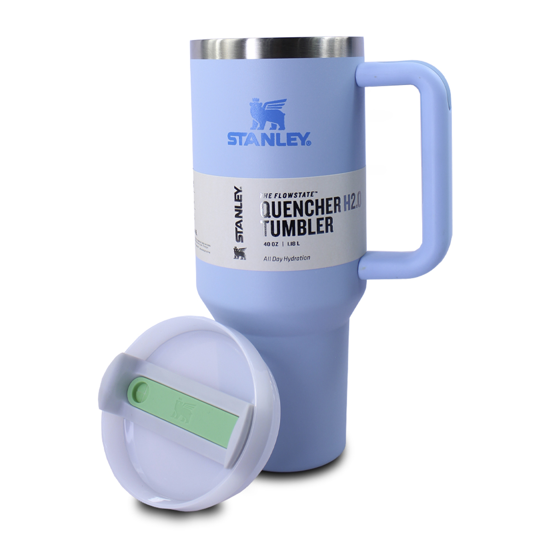 Vaso Termico Stanley Color azul De Acero Inoxidable 40oz Con Popote.