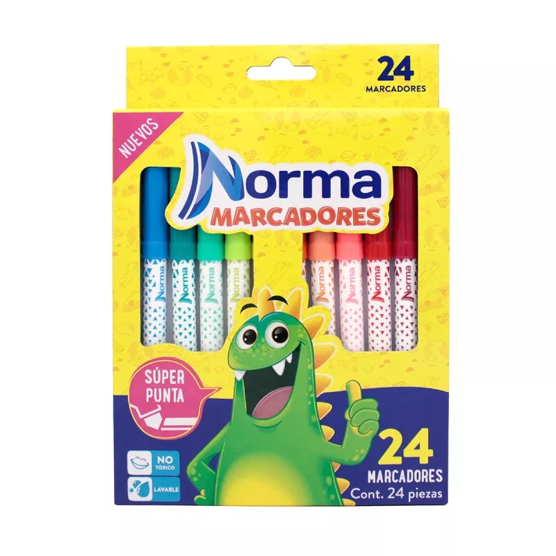 Kit Norma Premium, 24 Lápices de colores Norma, Marcadores, Bloc Marquilla