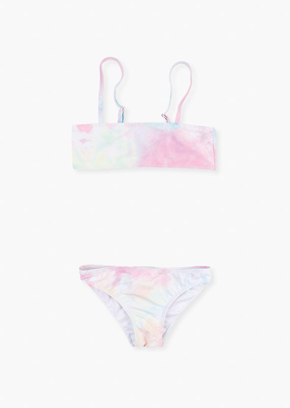 Bikini con estampado tie dye para niña Losan