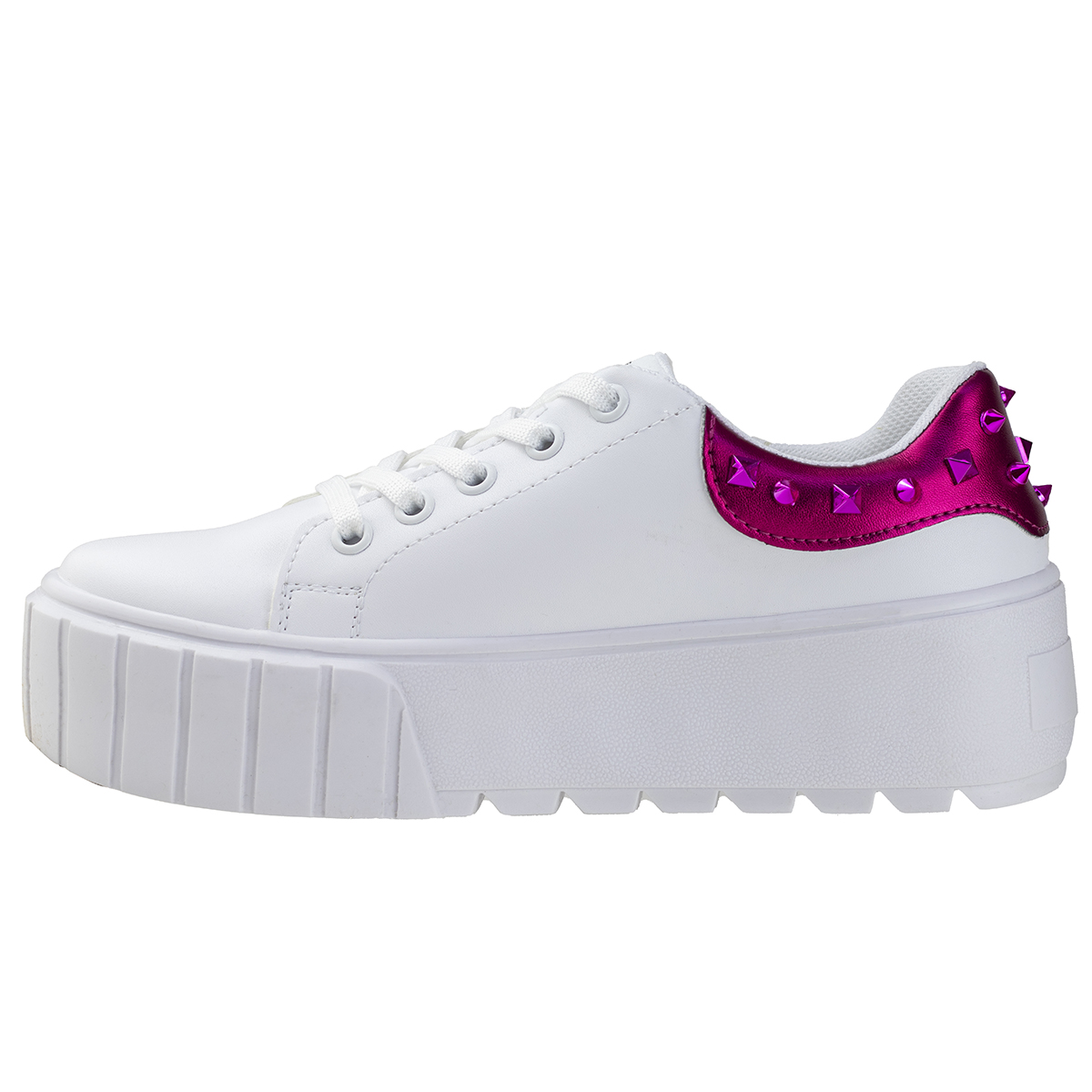 Tenis Blanco Mujer Urbano Suela Gruesa Capa De Ozono 651101